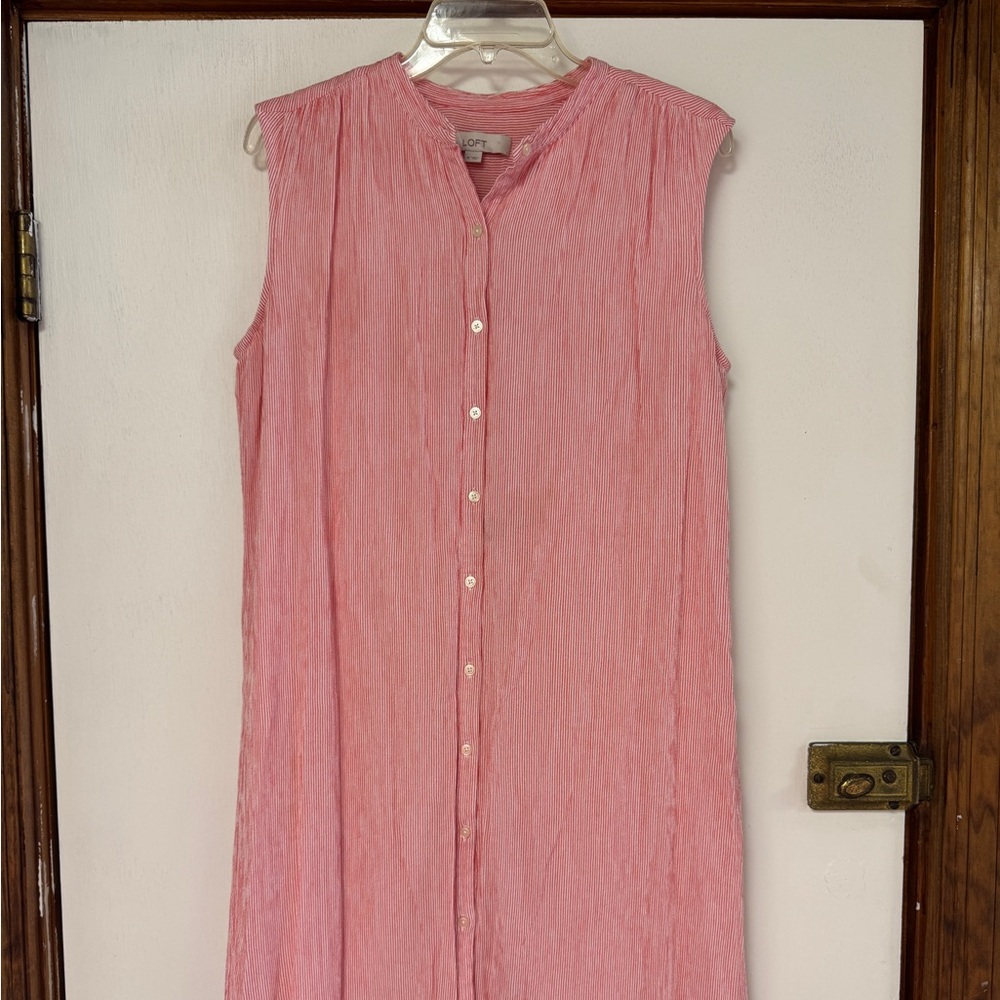 Sleeveless Button-Down Dress